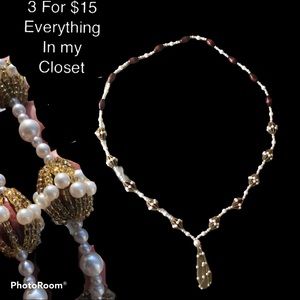 3 For $15 Long Vintage Bead Necklace